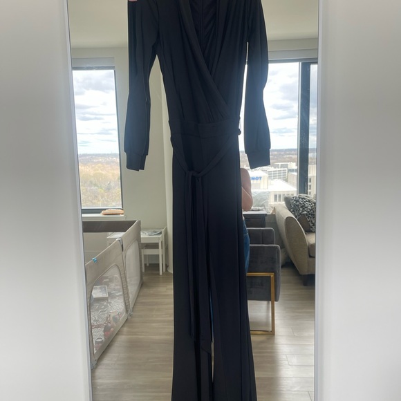 Elegant Black Bebe Jumpsuit - Picture 2 of 5